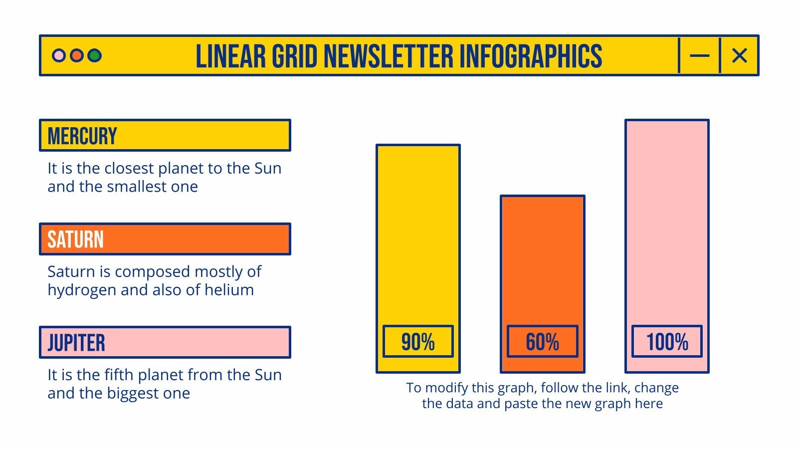 Linear Grid Newsletter Infographics | Google Slides and PPT