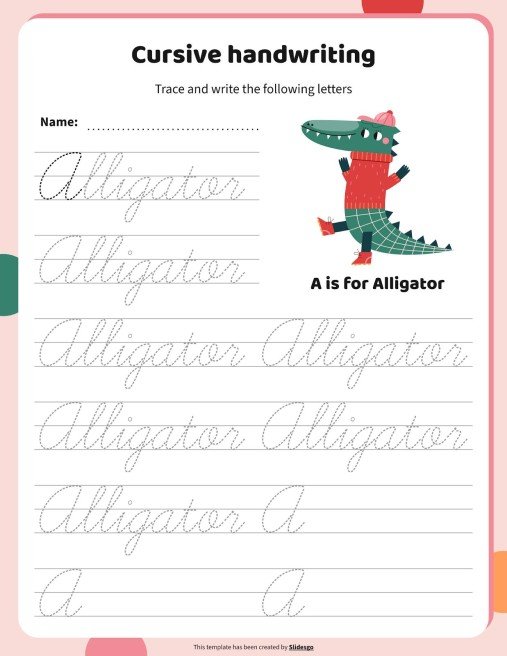 Cursive Handwriting Tutorial Printable