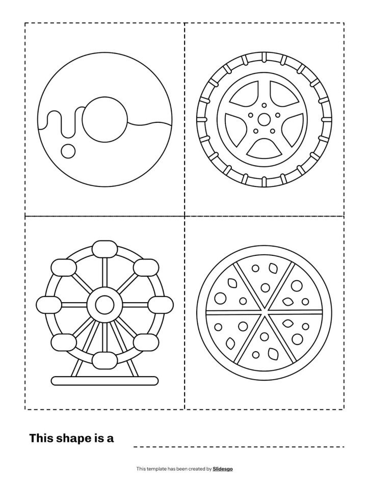 Shapes Coloring Book Template