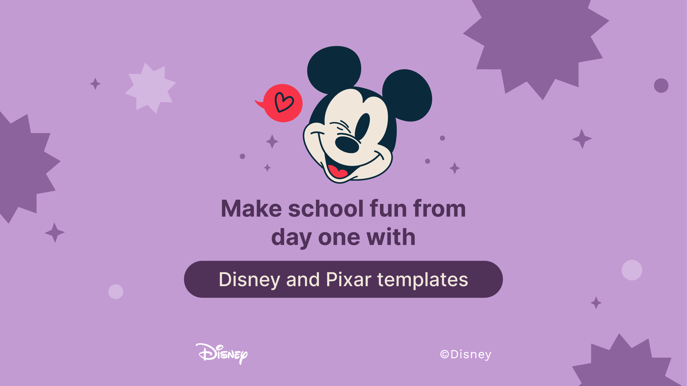 Make school fun from day one with Disney and Pixar templates | Quick Tips & Tutorial for your presentations