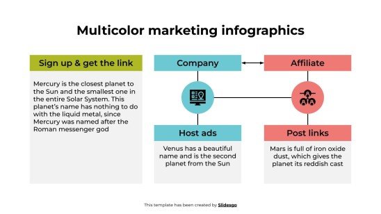 Multicolor Marketing Infographics presentation template 