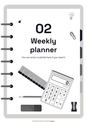 Notebook Planners for High School Tests presentation template 