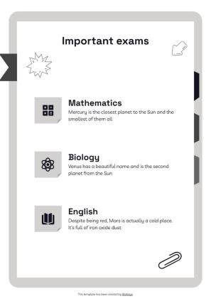 Notebook Planners for High School Tests presentation template 
