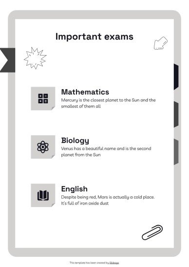 Notebook Planners for High School Tests presentation template 