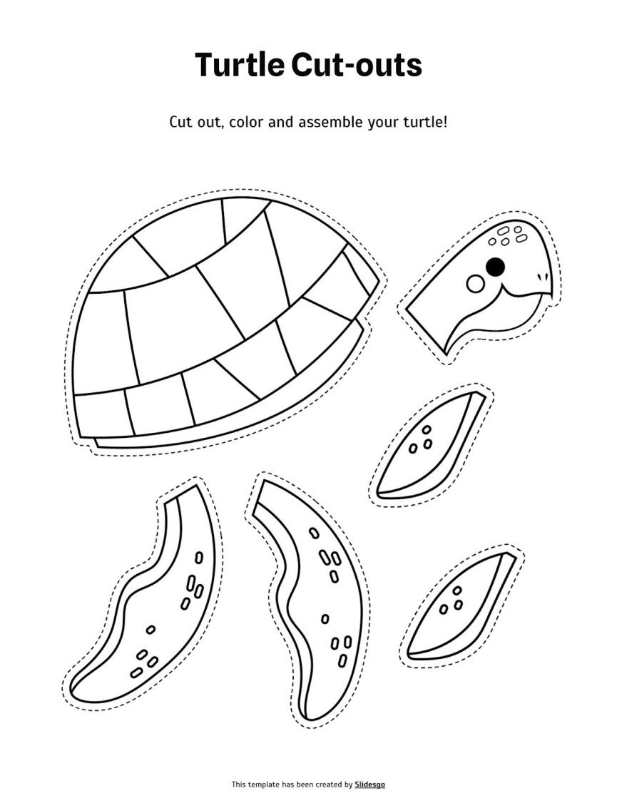 Turtle Cut-outs Template