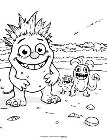 Monster-Malbuch Präsentationsvorlage