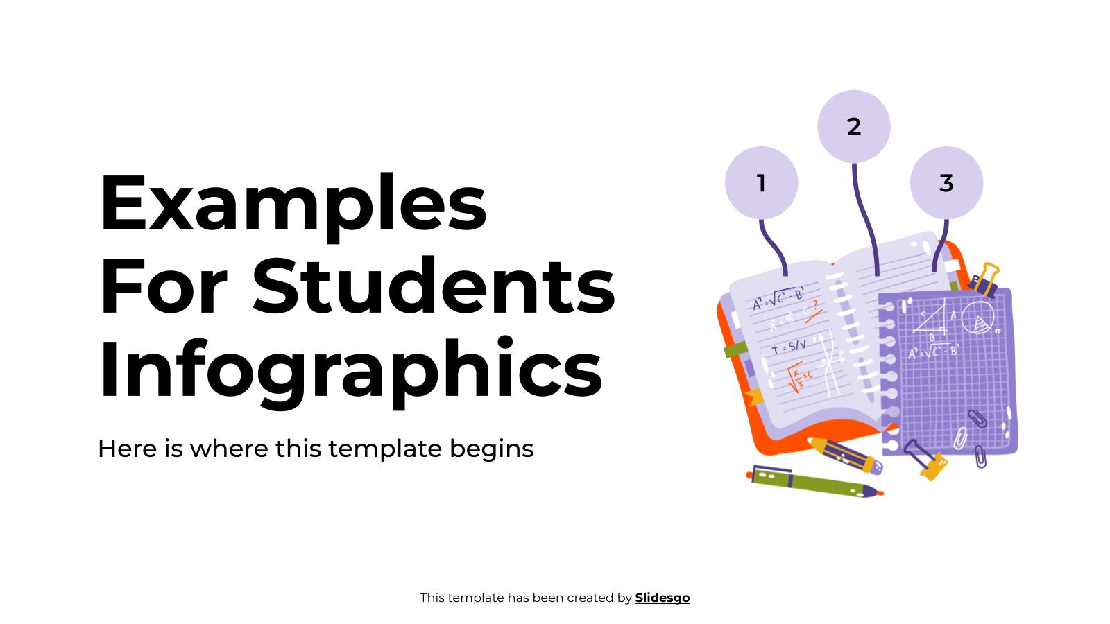 Infographies des examples pour des étudiants Modèles de présentation