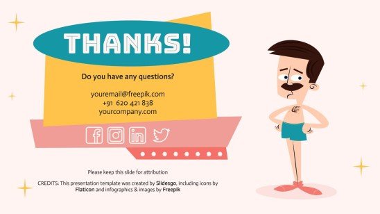 만화 유형의 체형 마케팅 캠페인 프레젠테이션 템플릿