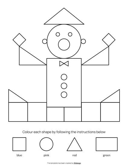Modelo de apresentação Livro para colorir de formas