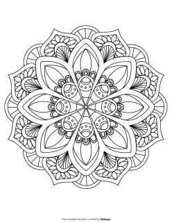 Modelo de apresentação Livro para colorir mandala