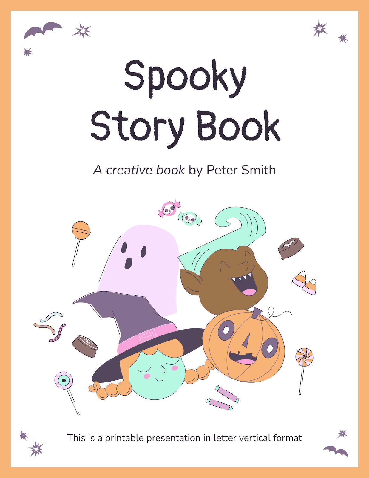 Spooky Story Book presentation template 