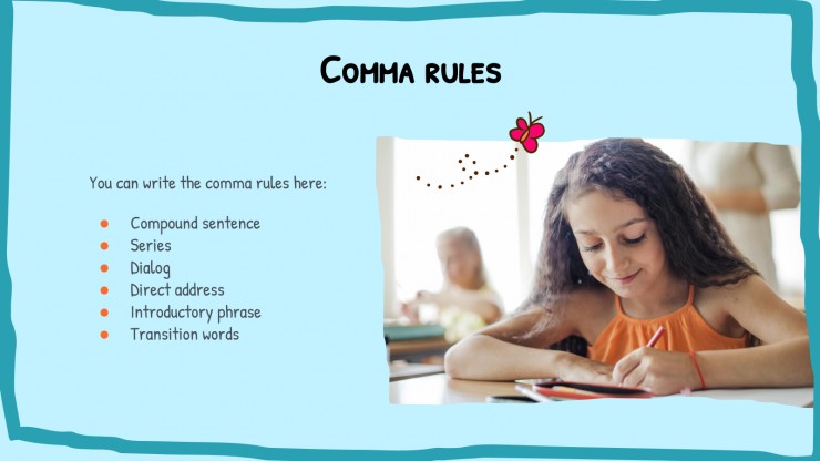 English Language Grammar Rules presentation template