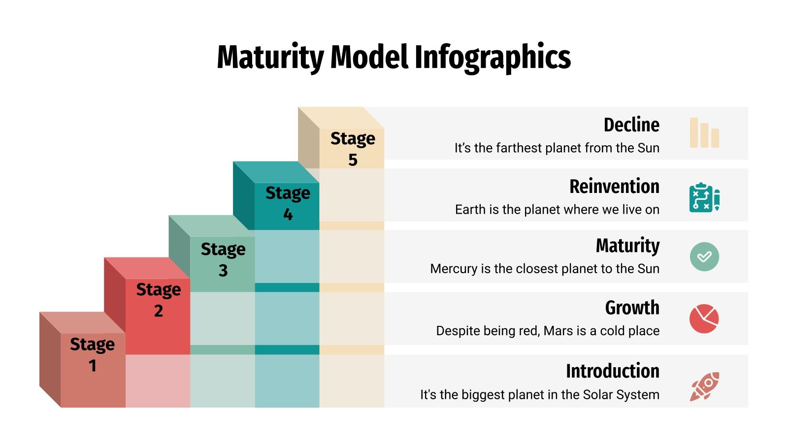 Maturity Model Infographics for Google Slides and PowerPoint