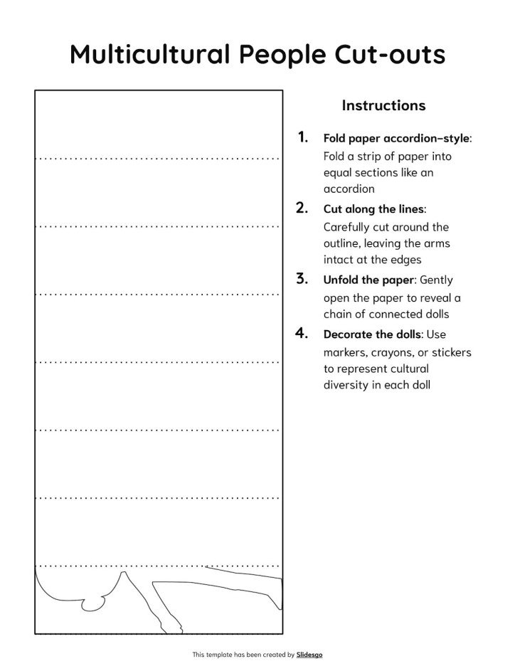 Multicultural People Cut-outs Template