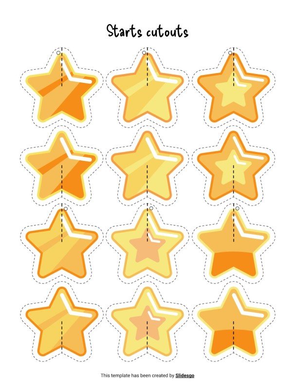 Plantilla Recortes De Estrellas plantilla-recortes-de-estrellas