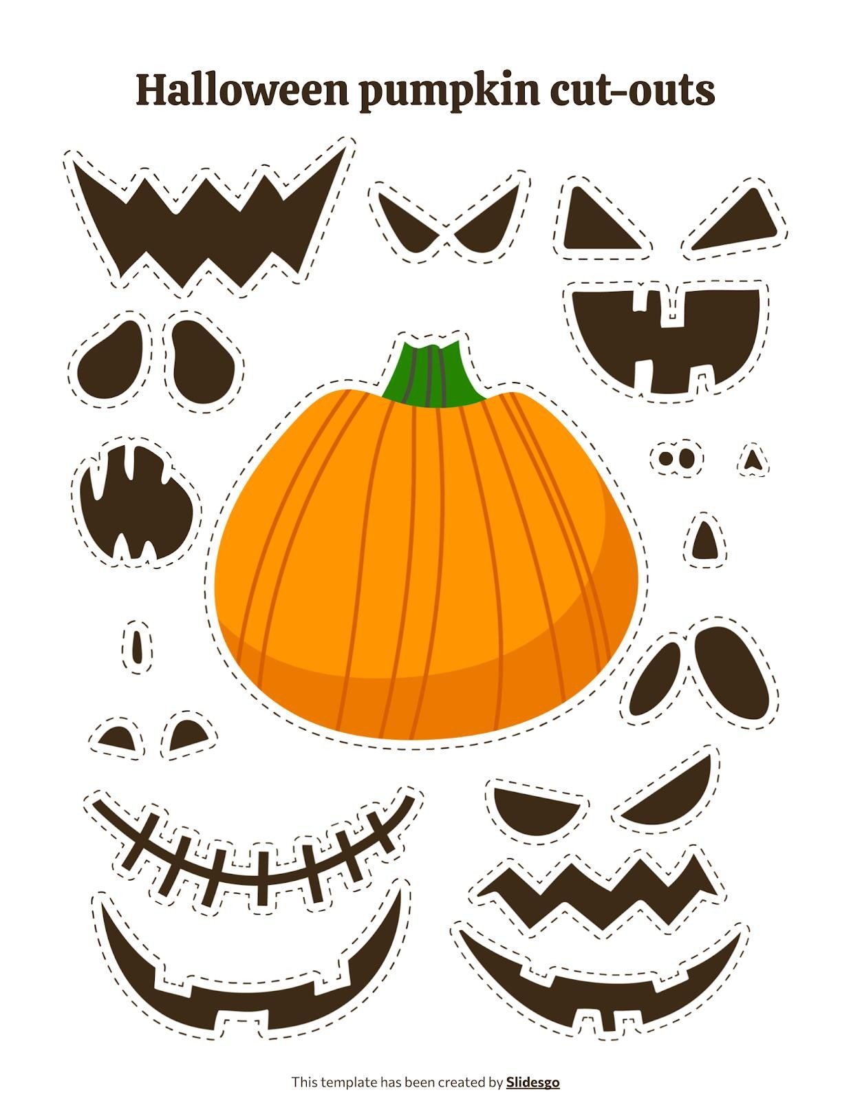 Halloween Pumpkin Cut outs Template
