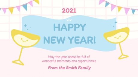 Cute Greeting Cards presentation template