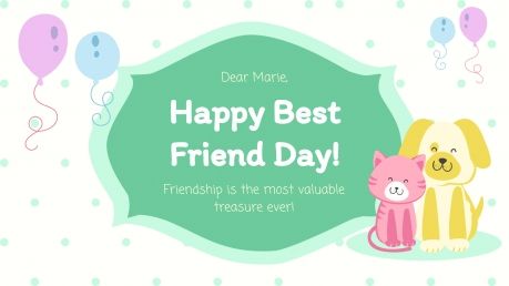 Cute Greeting Cards presentation template