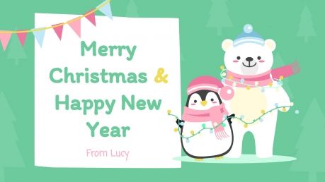 Cute Greeting Cards presentation template