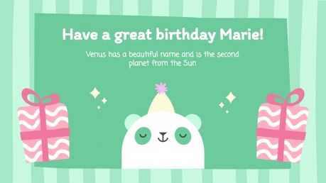 Cute Greeting Cards presentation template
