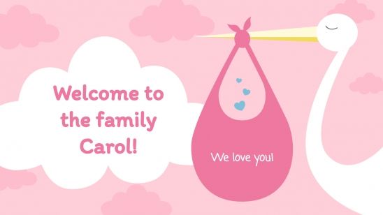 Cute Greeting Cards presentation template
