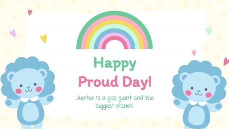 Cute Greeting Cards presentation template