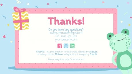 Cute Greeting Cards presentation template