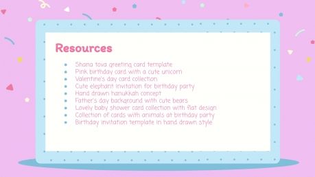 Cute Greeting Cards presentation template