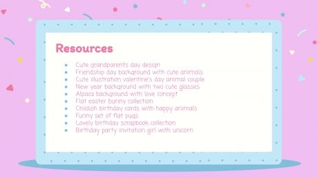 Cute Greeting Cards presentation template