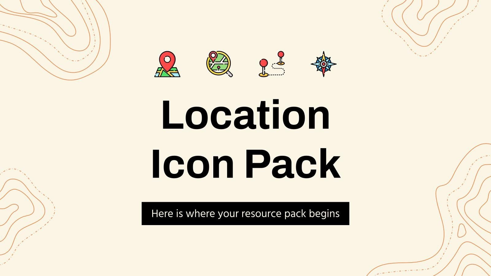 Location Icon Pack presentation template 