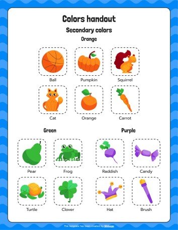 Farben-Handout Präsentationsvorlage