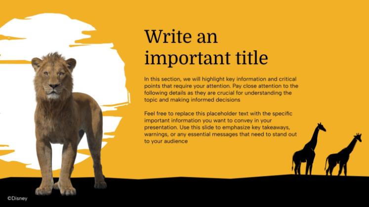 Mufasa presentation template 