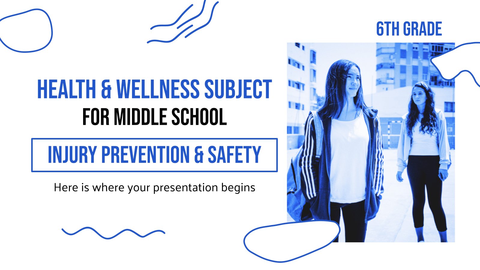 Health & Wellness Subject for Middle School presentation template 