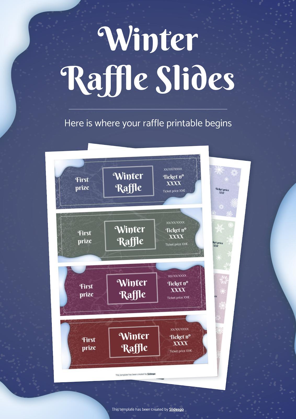 Winter Raffle Ticket Winter Raffle Slides Presentation