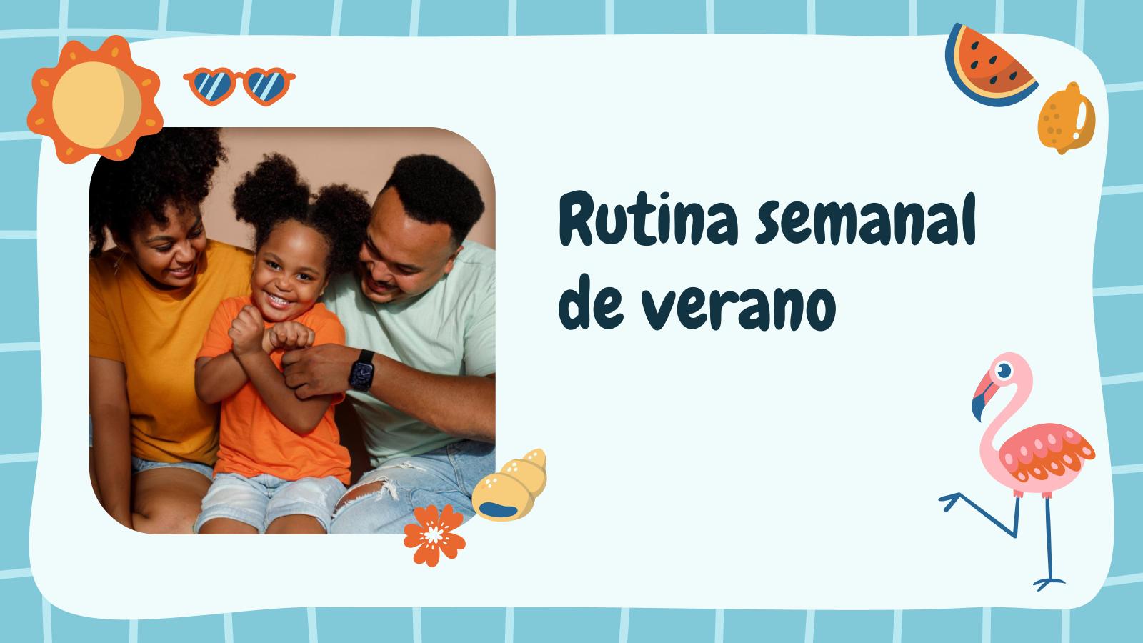 주간 여름 루틴 프레젠테이션 템플릿