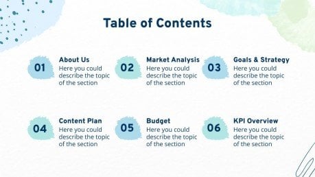Aqua Marketing Plan presentation template