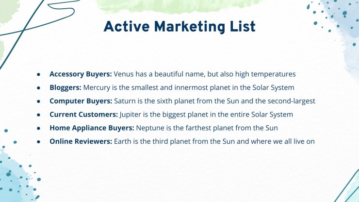 Aqua Marketing Plan presentation template