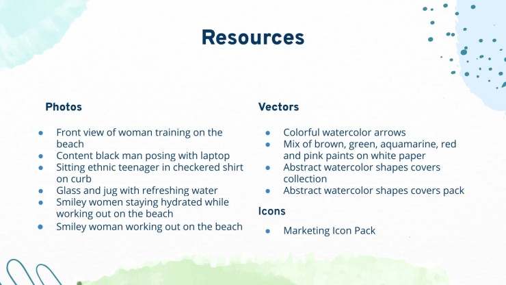 Aqua Marketing Plan presentation template