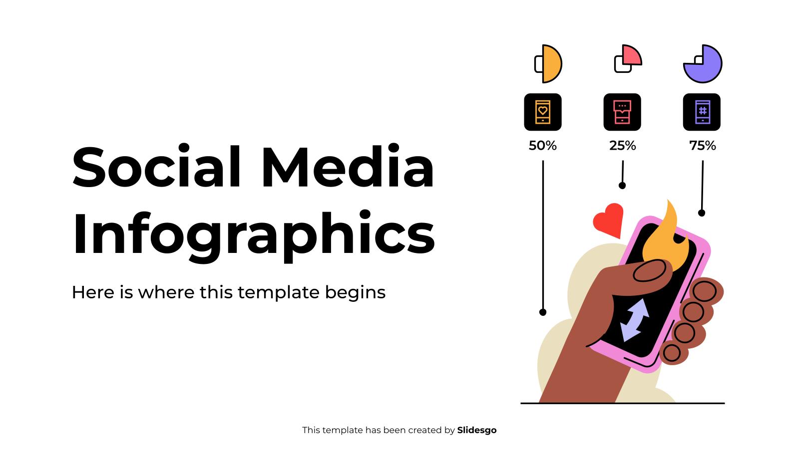 소셜 미디어 인포그래픽 프레젠테이션 템플릿