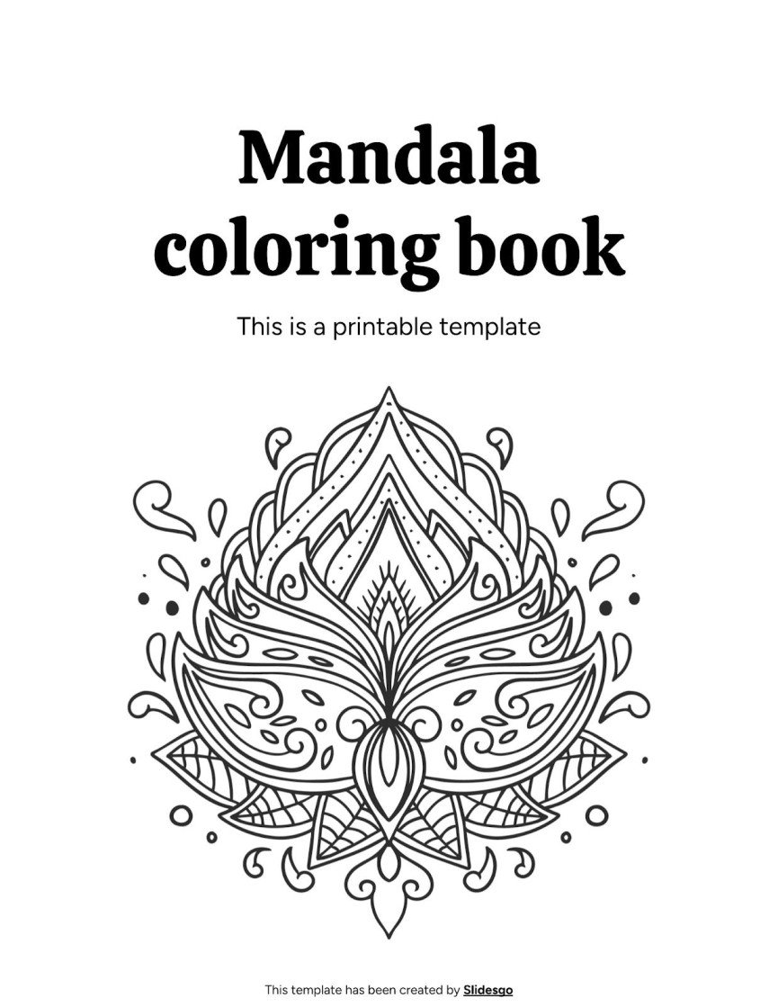 Mandala Coloring Book Template