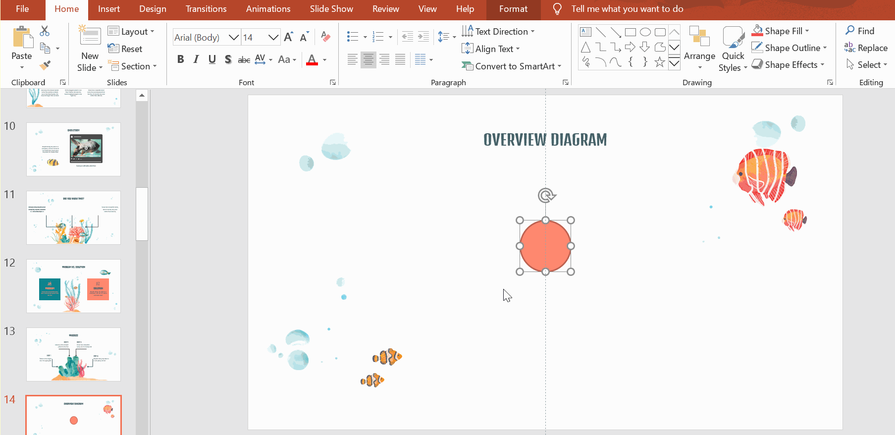 Making a circle's border transparent in PowerPoint