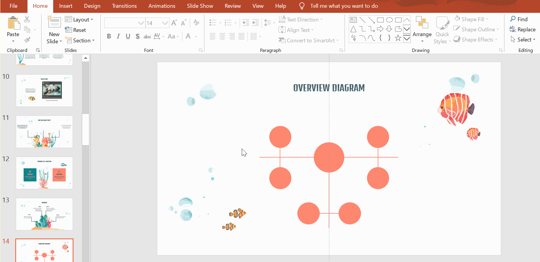 Adding text to a node and styling it in PowerPoint