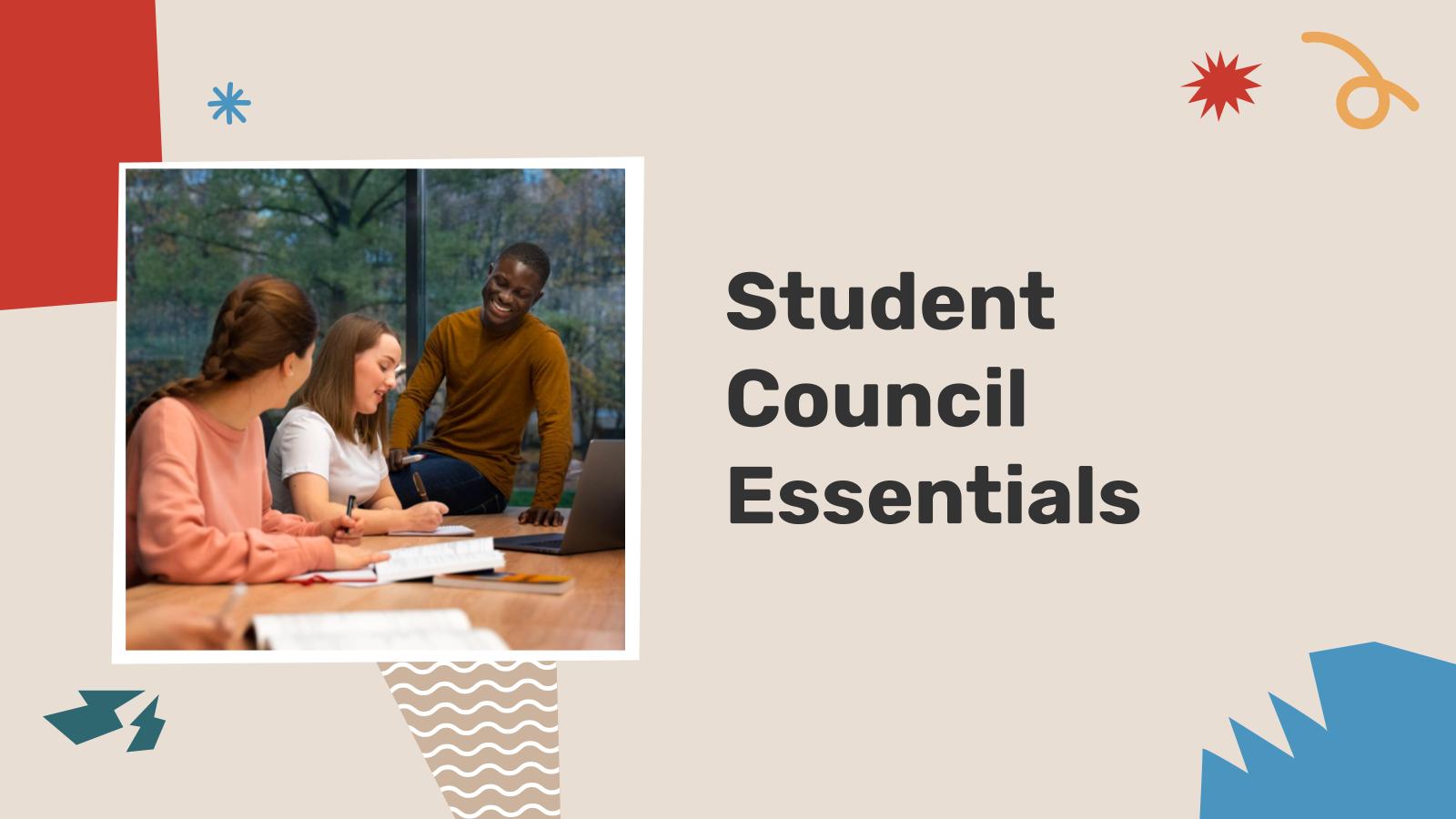 Student Council Essentials presentation template 