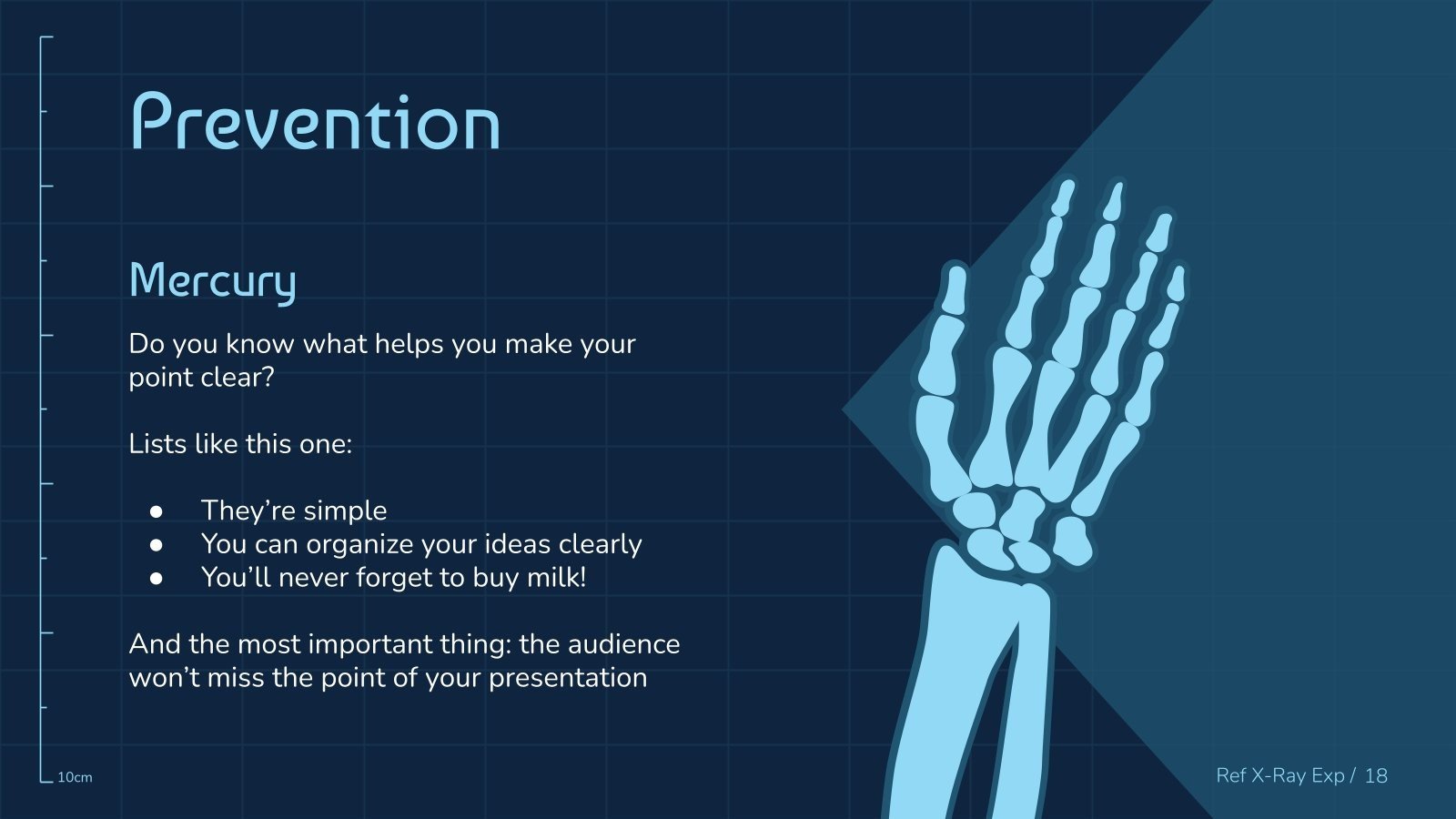 Doença do estilo raio X Google Slides e PowerPoint