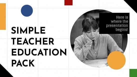 Simple Teacher Education Pack presentation template 