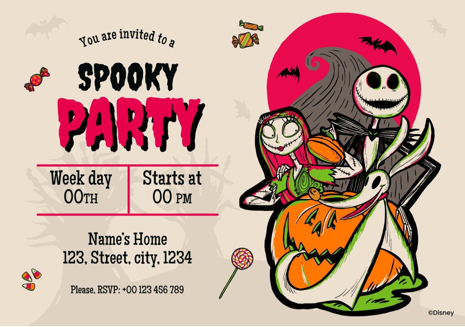 tim burtons the nightmare before christmas halloween party invitation1730382653 tim burton's the nightmare before christmas halloween