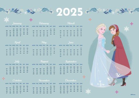 겨울왕국 2025 달력 프레젠테이션 템플릿