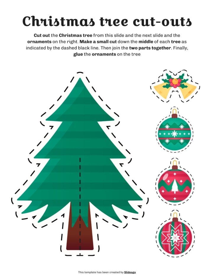 Christmas Tree Cut outs Template Christmas Tree Cut outs Template