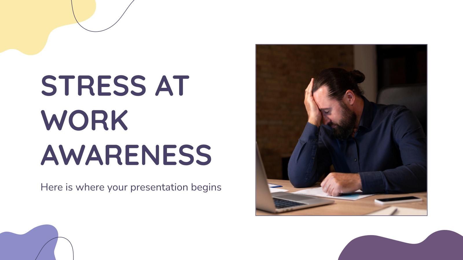 Stress at Work Awareness presentation template 