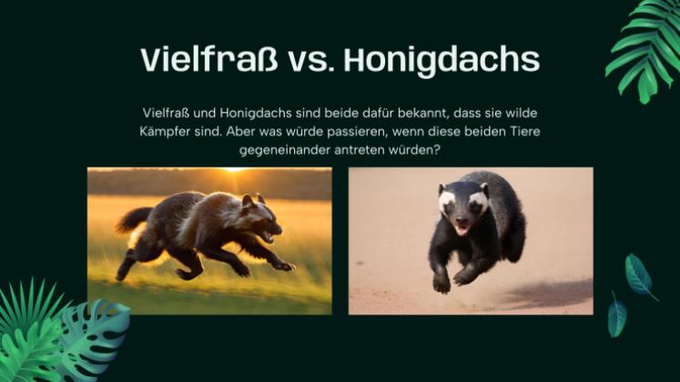 Tiervergleiche: Vielfraß vs. Honigdachs Präsentationsvorlage